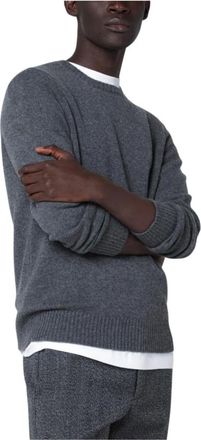 Drumohr Truien & Vesten, Heren, Grijs, M, Kasjmier, Maglia Girocollo