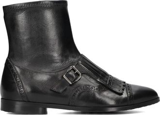Truman's Zwarte Leren Enkellaarsjes voor Dames - Dames - Enkellaarsjes - Zwart - 41 EU - Leer - Schoenen