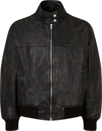 TOMBOY Giacca biker in pelle - Nero