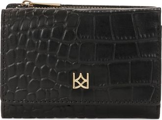 Kazar Kleine reli&euml;fportemonnee - Dames - Portefeuilles - Zwart - ONE Size - Leer - Accessoires