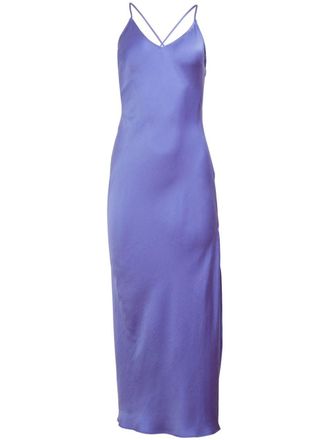 Fleur du Mal Maxi-jurk met hoge hals - Blauw