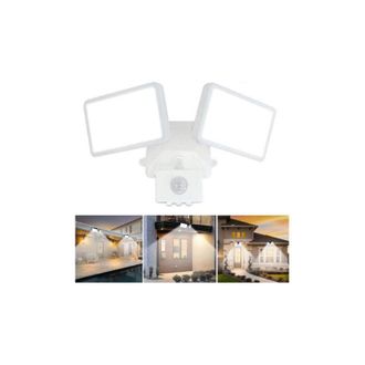 OEM Foco Led Con Sensor De Movimiento Ajustable, Foco Led Exterior De Doble Cabezal, Resistente Al Agua Ip65, Luz Blanca Diurna, Ideal Para Parques, Garaj