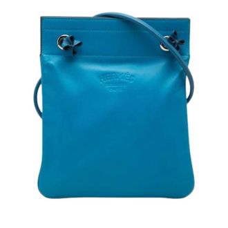 Herm&egrave;s Pre-owned Aline Schoudertas - Dames - Pre-owned - Blauw - Maat: ONE Size Leer