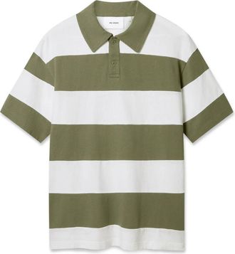 Axel Arigato Gestreept Polo T-Shirt - Heren - Polos - Groen - XL - Katoen - Tops