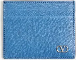 Valentino Garavani Portacarte Valentino Garavani VLogo Signature In Vitello Granato Uomo CELESTE UNI