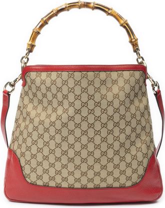 Gucci Medium Diana Bamboo Hobo schoudertas