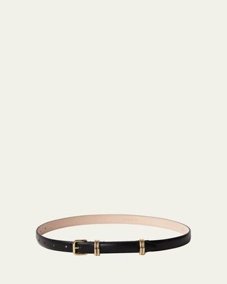 D&eacute;hanche Constance Medium Leather Belt