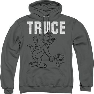 Gildan Tom And Jerry Truce Adult Pull Over Hoodie / Hooded Sweatshirt