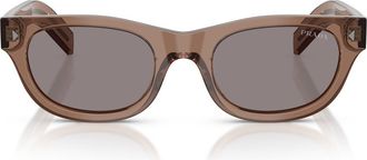 Prada 52mm Cat Eye Sunglasses in Transparent Clay/grey at Nordstrom