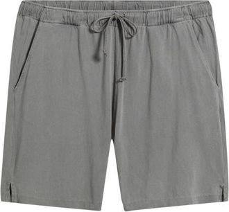 Alex Crane Caza Featherweight Knit Organic Cotton Drawstring Shorts in Slate at Nordstrom, Size Xx-Large