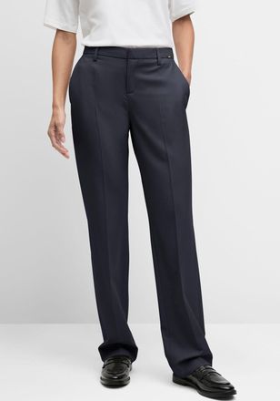 Cinque Anzughose CINQUE CIHOMME, Damen, Gr. 34, N-Gr, blau (dunkelblau), Web, Obermaterial: 53% Polyamid, 43% Schurwolle, 4% Elasthan, unifarben, gerade kn&ouml;c