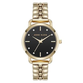 Anne Klein Crystal Black Dial Ladies Watch AK/5234BKGB