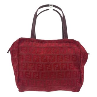 Fendi Pre-owned Canvas fendi-bags - Dames - Vintage Handtas - Rood - ONE Size - Vintage