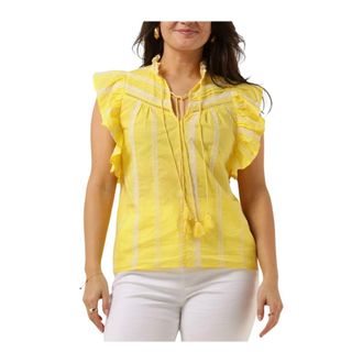 Suncoo Overhemden, Dames, Geel, S, Polyester, Louki Blouse