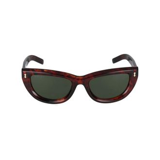 Gucci Sunglasses, female, Brown, 51 MM, Havana Green Sunglasses Gg1521S Style