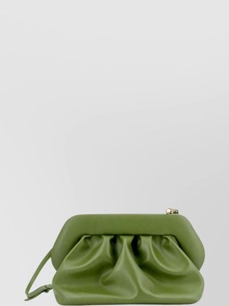 Themoir&egrave; vegan leather shoulder bag with pleated design