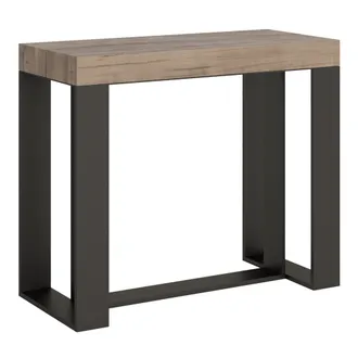 Itamoby Consolle Allungabile 90x40/300 Cm Futura Quercia Natura Telaio Antracite