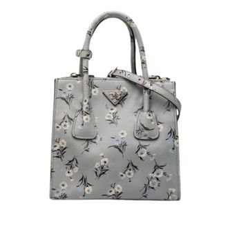 Prada Pre-owned Handbags, female, Gray, Size: ONE SIZE Pre-owned The Twin Pocket satchel