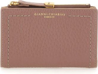 Gianni Chiarini Bubble Wallet - Dames - Portefeuilles - Roze - ONE Size - Leer - Accessoires