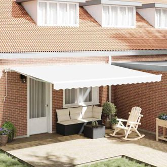 vidaXL Toldo Retr&aacute;ctil 450 X 300 Cm Blanco Vidaxl