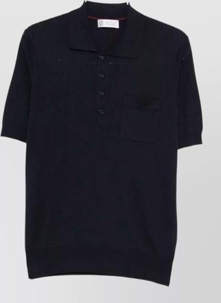Brunello Cucinelli patterned cotton polo shirt