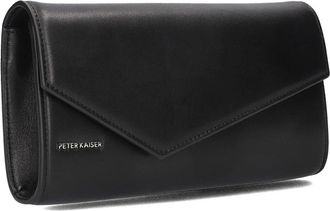 Peter Kaiser Tassen, Dames, Zwart, ONE Size, Leer, Elegante Zwarte Clutch voor Zomer