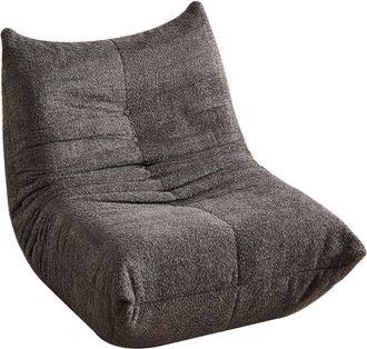 Urban Meuble Sill&oacute;n con revestimiento de suelo de chenilla gris, estilo retro chic