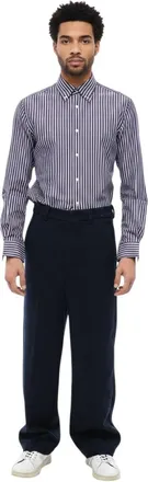 Ami Blue Flat Front Trousers