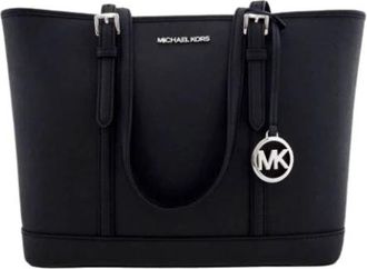 Michael Kors Jet Set Travel Kleine Saffiano Lederen Top-Zip Tote Bag - Dames - Shoppers - Zwart - ONE Size - Leer - Tassen