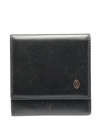 Cartier 1990-2000s leather logo-plaque wallet - unisex - Calf Leather - One Size - Black