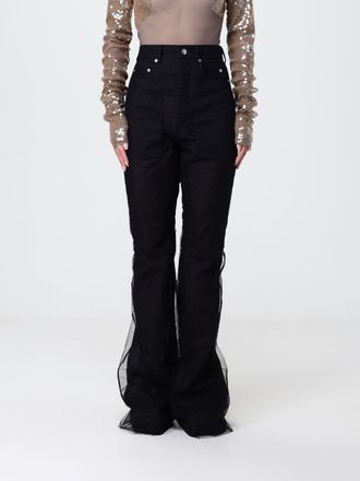 Rick Owens Pantaloni flared in cotone e tulle