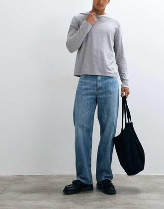 Weekday Galaxy jeans baggy loose fit lavaggio blu polveroso