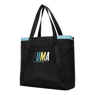 Puma (WMNS) PUMA Prime Street Large Shopper Bag Black Blue White Yellow 078754-01