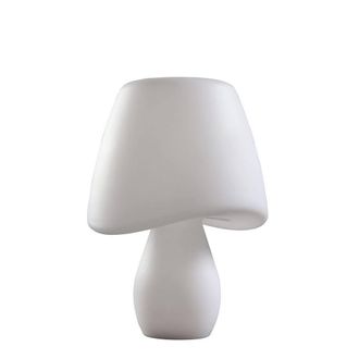 Netlighting Cool Table Lamp 2 Light E27 In Line Switch Indoor Opal White