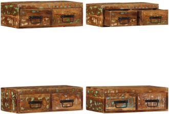 vidaXL Mobile TV a Parete 60x30x19 cm in Legno Massello di Recupero - Armadio a muro - Mobile TV