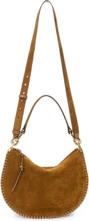 Isabel Marant Oskan Soft Zipped Bag In Braided Suede Calfskin Leather