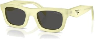 Prada Prc 06S Zonnebril - Dames - Zonnebrillen - Geel - 50 MM - Accessoires