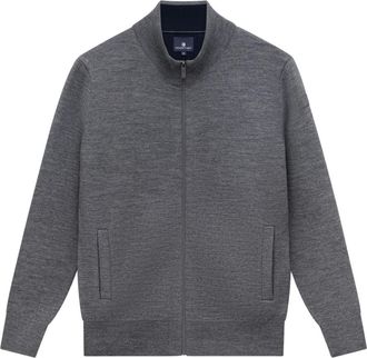 State of Art Cardigan met rits - Heren - Truien - Grijs - Maat: 3XL Wol
