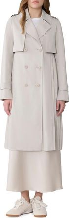 Soia & Kyo Elanor Pleated Trench Coat in Light Oak at Nordstrom, Size X-Small