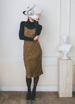 Bel Kazan Aurora Slip Dress In Gold Juno