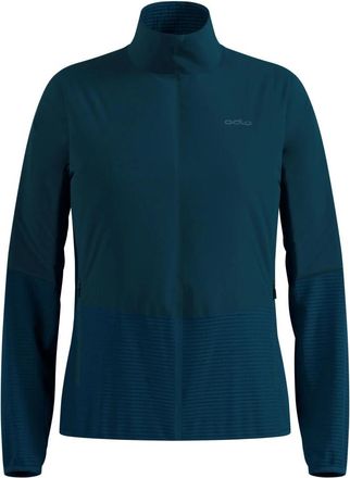 Odlo Essential Insulator Hybrid Jacket - Dames - Sportshirts - Blauw - M - Polyester - Fitness