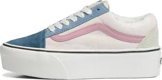 Vans Old Skool Pig Suede Sherpa Stackform White Blue VN0A7Q5MMUL