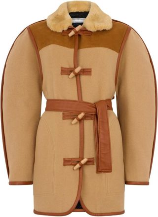 Philosophy di Lorenzo Serafini Jassen, Dames, Beige, M, Wol, Togglejas met ceintuur