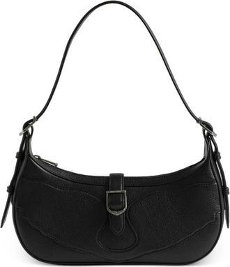 Zadig&Voltaire Tassen, Dames, Zwart, ONE Size, Leer, Zwarte leren schoudertas