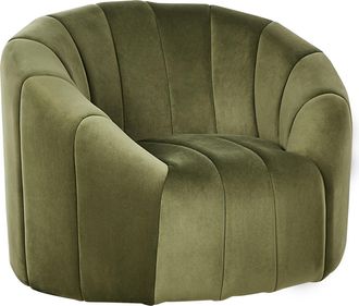 Beliani Sill&oacute;n Terciopelo Asiento Acolchado Respaldo Bajo Verde Oscuro Malung