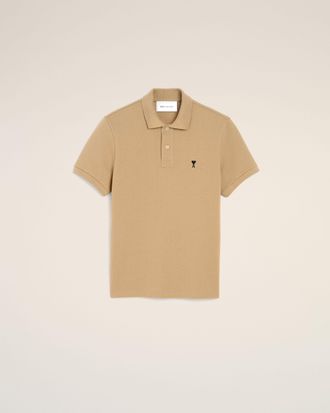 Ami Ami Paris - Beige cotton polo with Ami de Coeur Beige - Size: XXXL - for Men