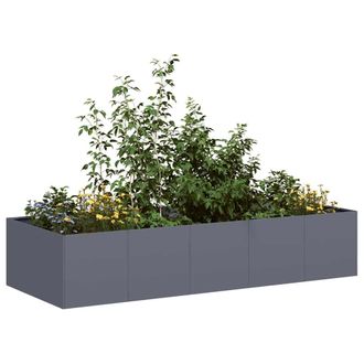 Berkfield Home Planter Anthracite 200x80x40 cm Steel | Size: 200 x 80 x 40 cm