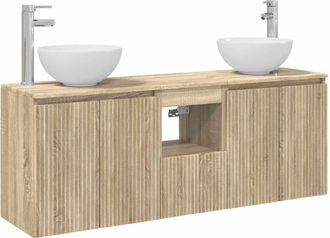 vidaXL Juego De Muebles De Ba&ntilde;o 3 Uds. Roble Sonoma 49,5 X 35 X 63 Cm Vidaxl