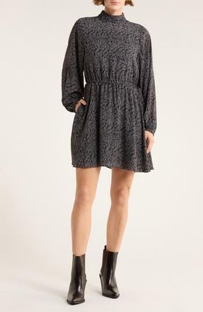 Derek Lam Briar Long Sleeve Fit & Flare Dress in Grey Pebble at Nordstrom Rack, Size 00