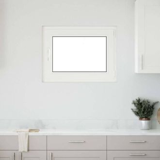 vidaXL Ventana De S&oacute;tano risor 80x50 Cm Oscilobatiente Din Derecha Blanca Vidaxl